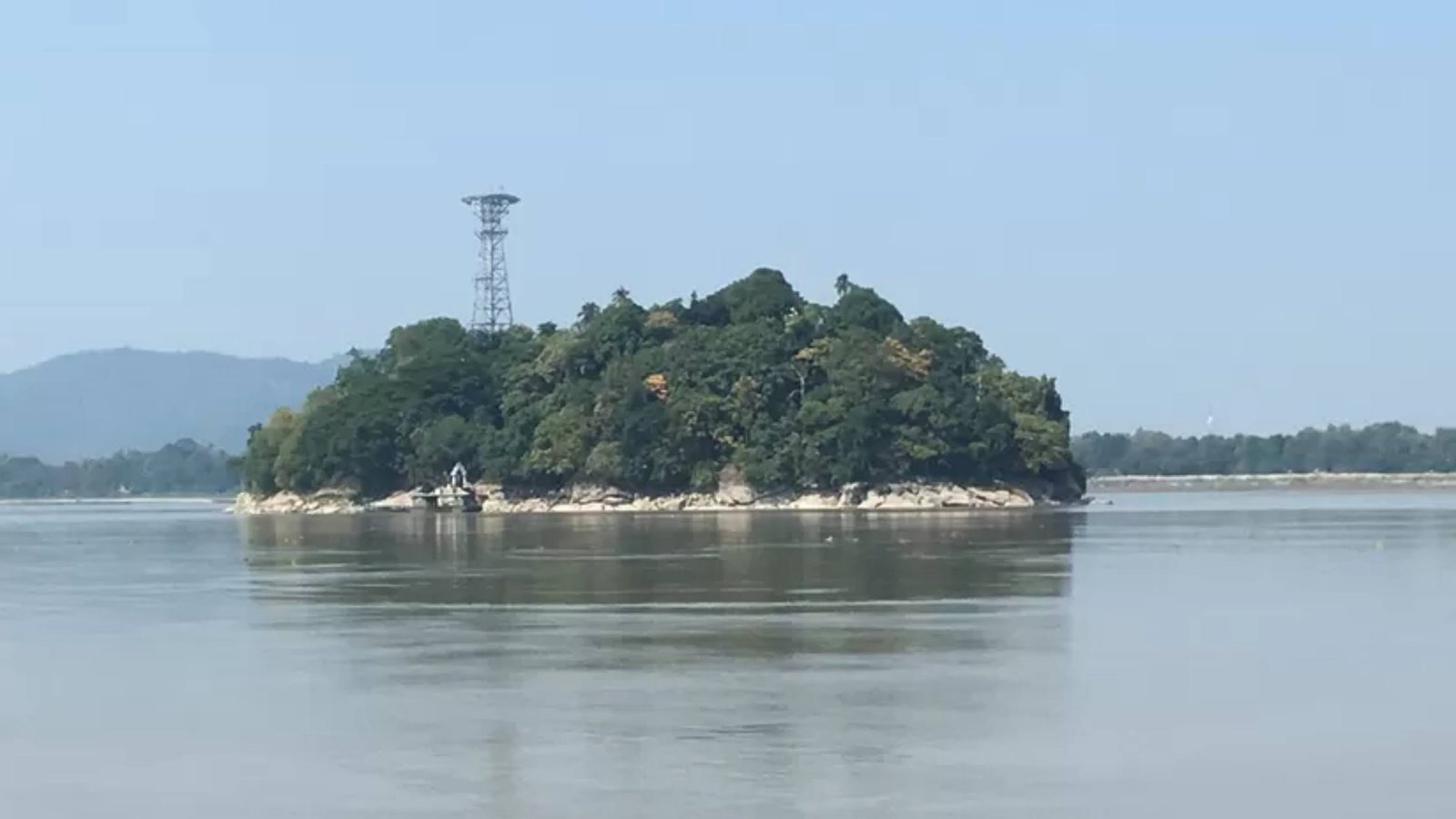 Umananda Island known as Peacock Island